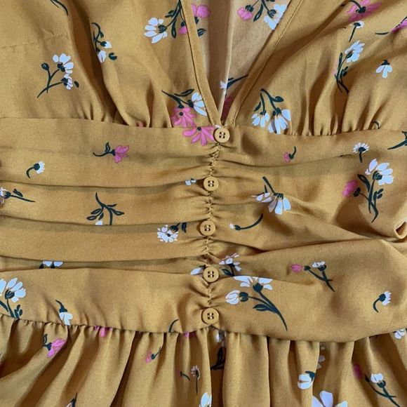 Urban Outfitters Mustard Floral Dress - Picture 6 of 8